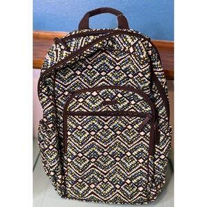 Vera Bradley Backpack Book bag Rain Forest Blue Green Brown‎ NWOT Never Used